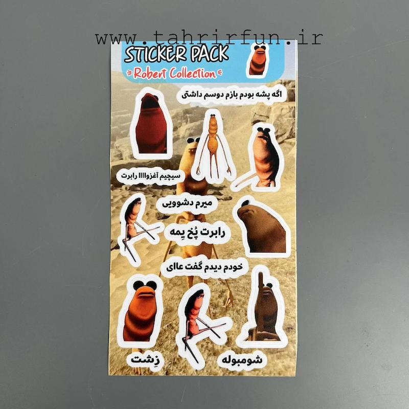 پک استیکر لپ تاپ و موبایل و ماشین،  ضد آب و ضد خش رابرت و مارکوس (Robert Collection)