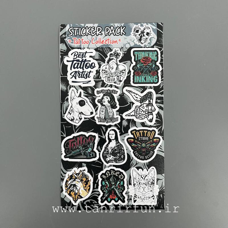 پک استیکر تتو و مخصوص تتو آرتیست ها ، استیکر پکی لپ تاپ و موبایل و ماشین ضد خش و ضدآب (tattoo  )