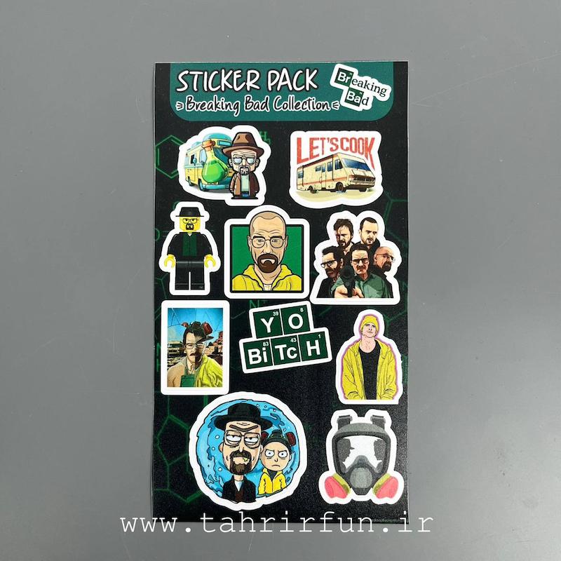 پک استیکر لپ تاپ و موبایل و ماشین ،ضد خش و ضد آب طرح سریال برکینگ بد ( breaking bad )