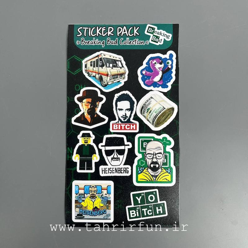 پک استیکر لپ تاپ و موبایل و ماشین ،ضد خش و ضد آب طرح سریال برکینگ بد (breaking)