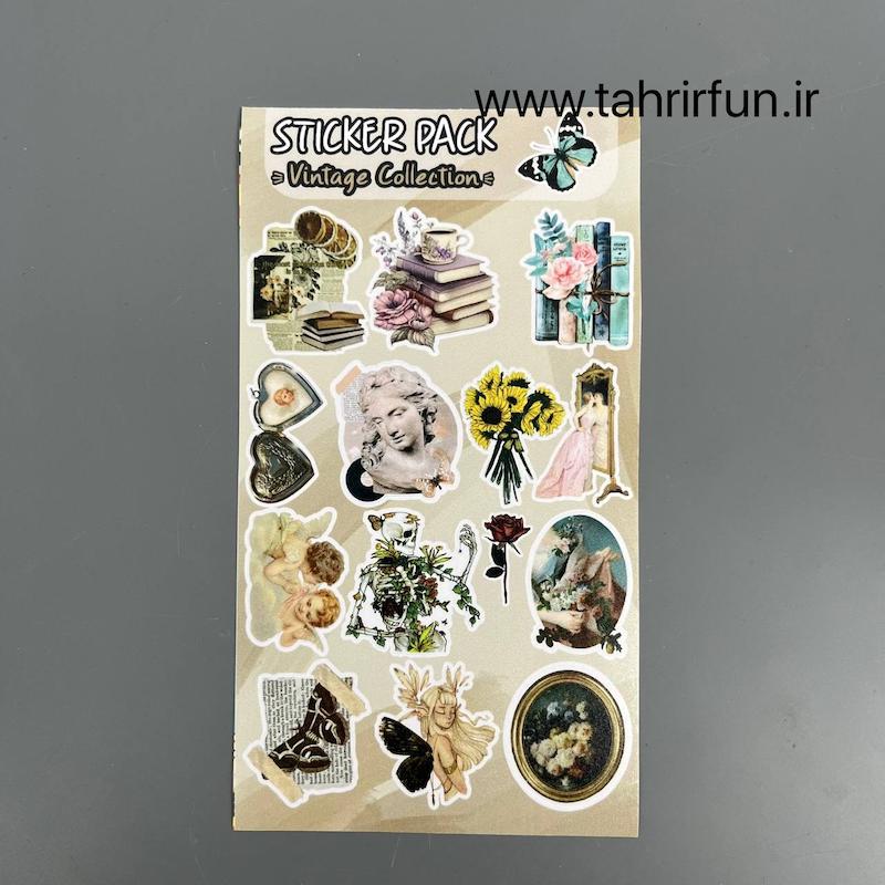  پک استیکر وینتیج ، استیکر پکی وینتیج  لپ تاپ و موبایل و ماشین ضد آب و ضد خش Vintage collection