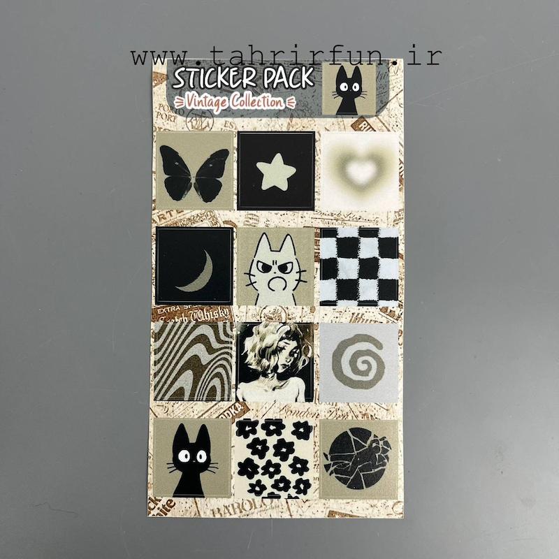  پک استیکر وینتیج ، استیکر پکی وینتیج لپ تاپ و موبایل و ماشین ضد آب و ضد خش Vintage collection