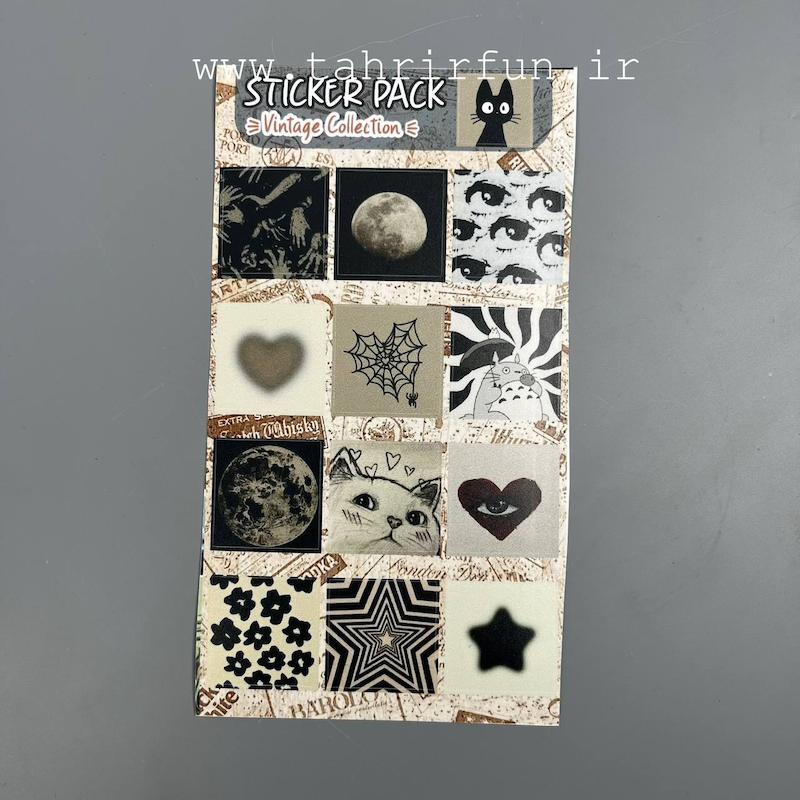  پک استیکر وینتیج ، استیکر پکی وینتیج لپ تاپ و موبایل و ماشین ضد آب و ضد خش Vintage collection