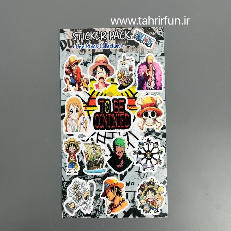 پک استیکر انیمه‌ وانپیس ، استیکر پکی لوفی پکی و ضدآب و ضد خش مناسب لپ تاپ انیمه وان پیس (One Piece)
