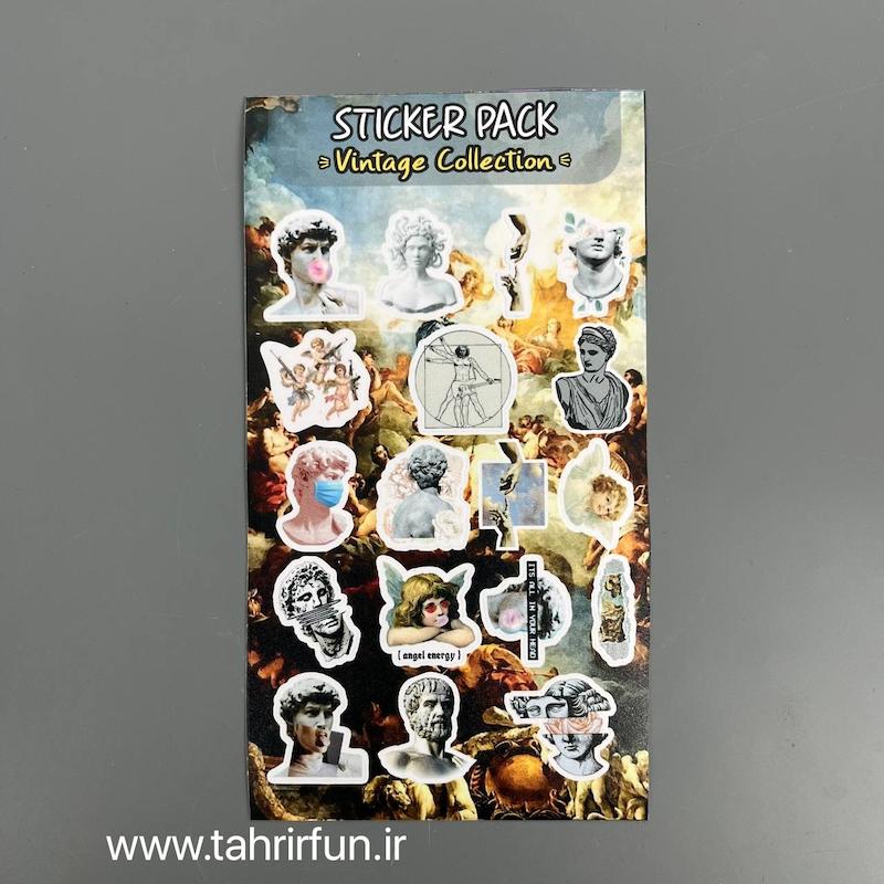  پک استیکر وینتیج ، استیکر پکی وینتیج لپ تاپ و موبایل و ماشین ضد آب و ضد خش Vintage collection