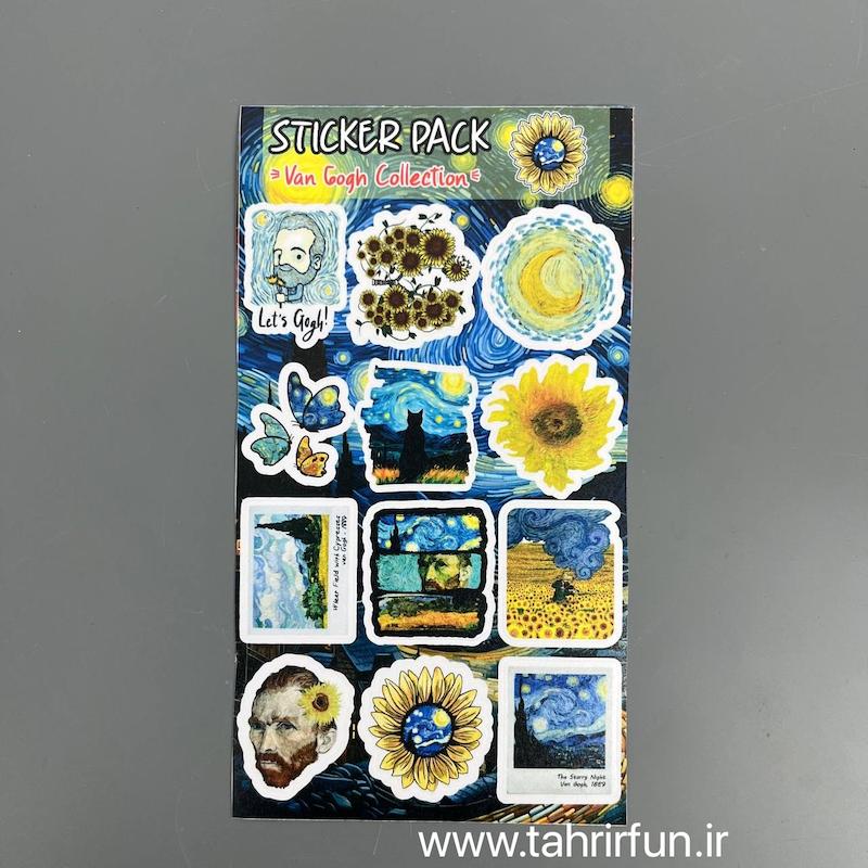 استیکر پکی  ونگوگ،استیکر ونگوگ ضد خش و ضد آب مناسب برای لبتاپ و موبایل ونگوگ2(Van gogh)