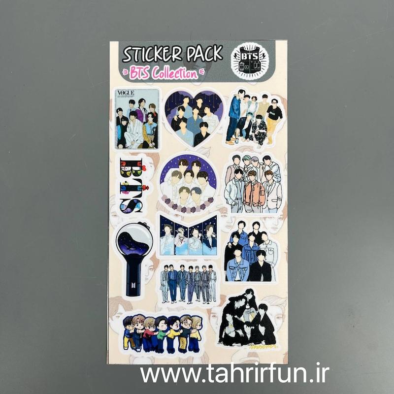 پک استیکر بی تی اس 3 ، استیکر پکی بی تی بیست یک پکی و ضد آب مناسب برای لبتاپ و موبایل گروه خوانندگی بی تی اس طرح بی تی21(BT21)