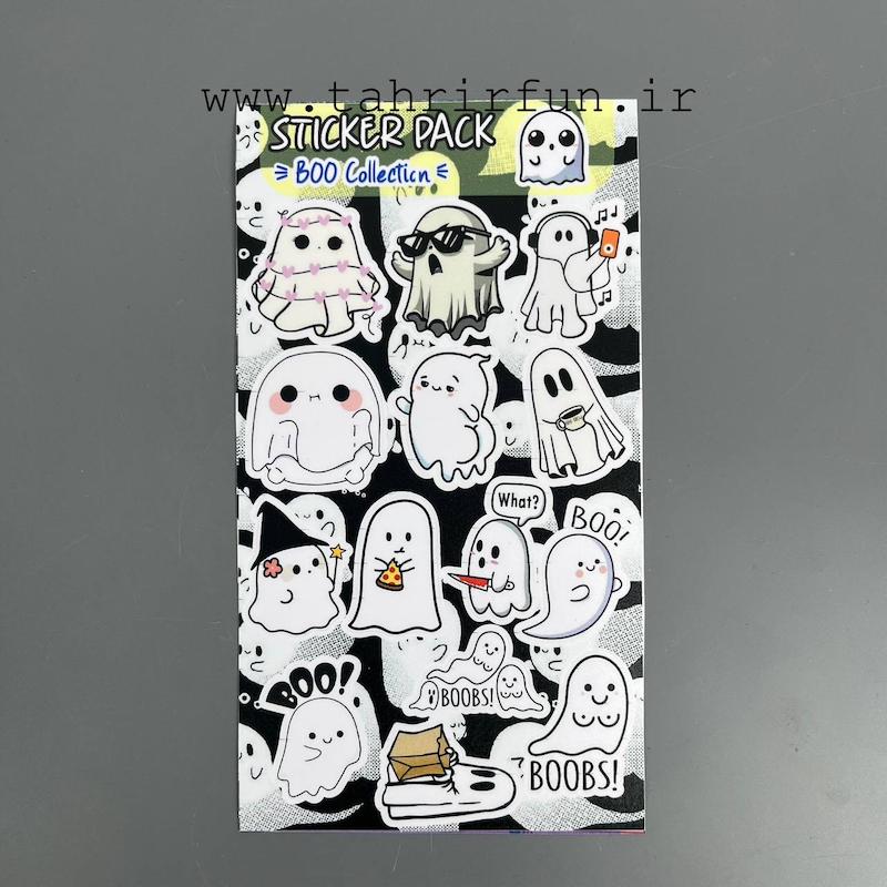 پک استیکر روح کیوت ، استیکر پکی روح بامزه لپ تاپ و موبایل و ماشین ضد آب و ضد خش  (BOO Collection )