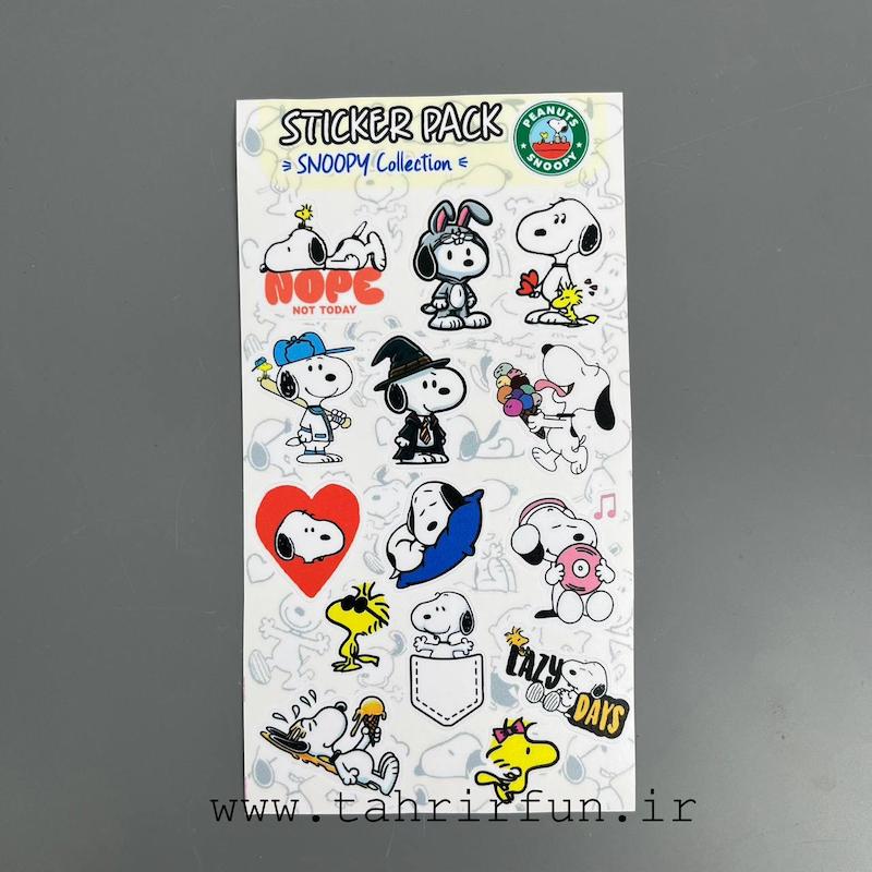 پک استیکر اسنوپی ، استیکر پکی اسنوپی باحال لپ تاپ و موبایل و ماشین ضد آب و ضد خش  ( SNOOPY Collection)