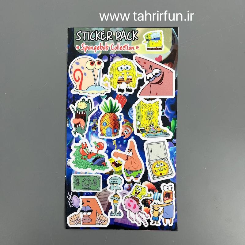 پک استیکر باب اسنفجی و پاتریک ، استیکر پکی و ضد آب انیمیشن باب اسفنجی و پاتریک(Patrick،SpongeBob)