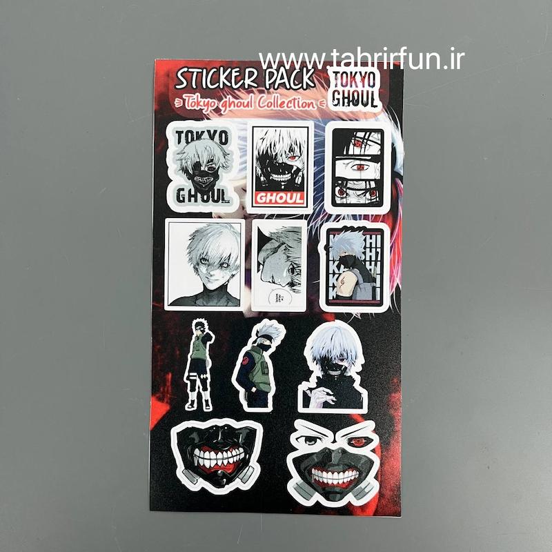 پک استیکر انیمه توکیو غول طرح کانکی  ،استیکر پکی انیمه توکیو غول ،ضد آب و ضد خش  ( Tokyo ghoul Collection)