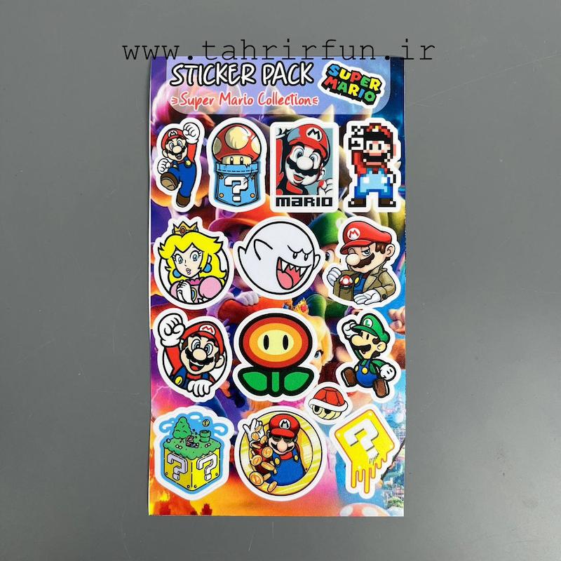 پک استیکر  سوپر ماریو ، استیکر سوپر ماریو  قوی لپ تاپ و موبایل و ماشین ضد آب و ضد خش (super mario collection) 
