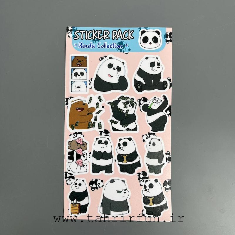 پک استیکرپاندا  ، استیکر پکی پاندا لپ تاپ و موبایل و ماشین ضد آب و ضد خش(panda collection)