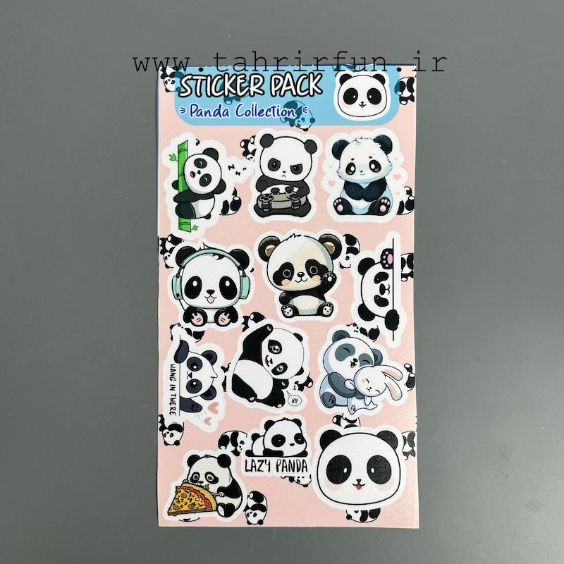 پک استیکرپاندا  ، استیکر پکی پاندا لپ تاپ و موبایل و ماشین ضد آب و ضد خش(panda collection)