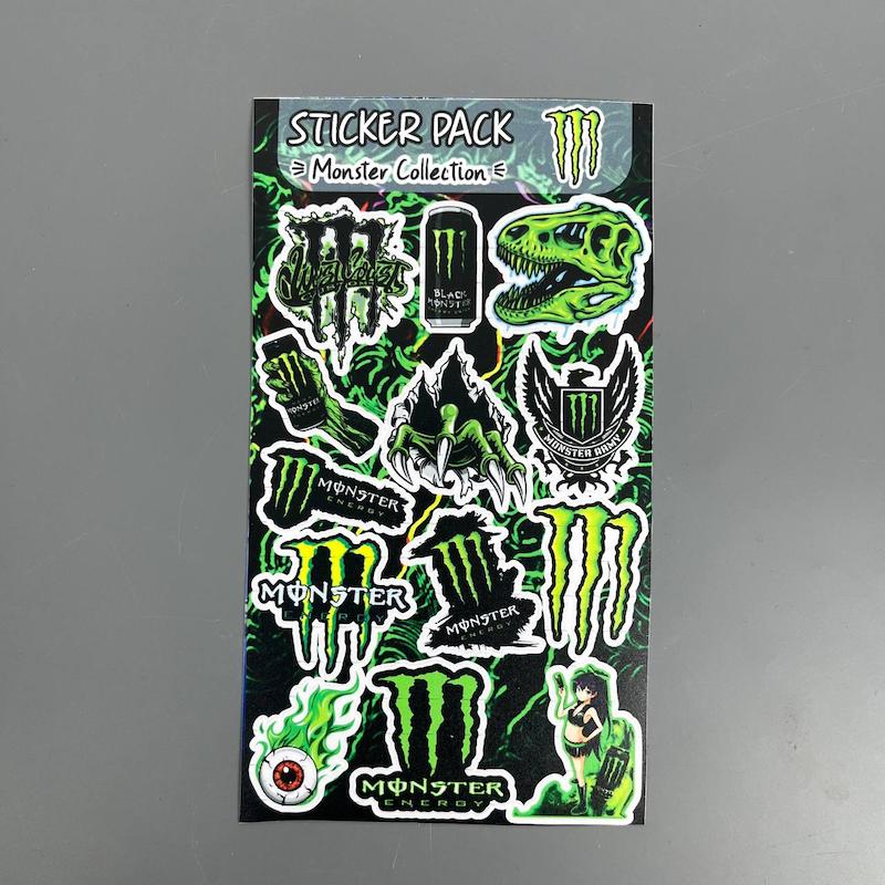 پک استیکر مانستر ، استیکر پکی مانستر لپ تاپ و موبایل و ماشین ضد آب و ضد خش(Monster collection)