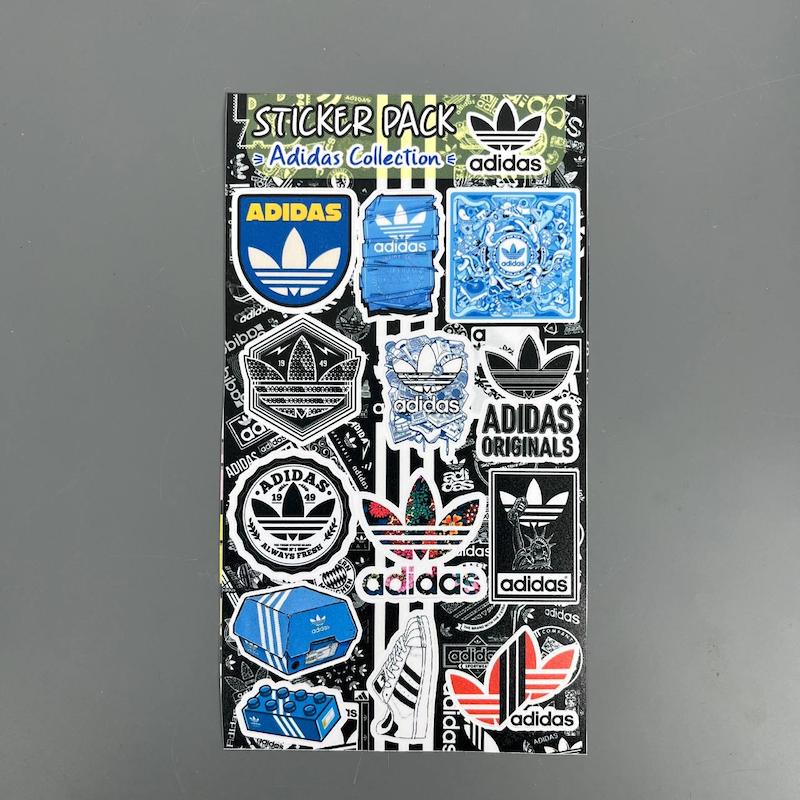 پک استیکر آدیداس ، استیکر پکی آدیداس لپ تاپ و موبایل و ماشین ضد آب و ضد خش(Adidas collection)