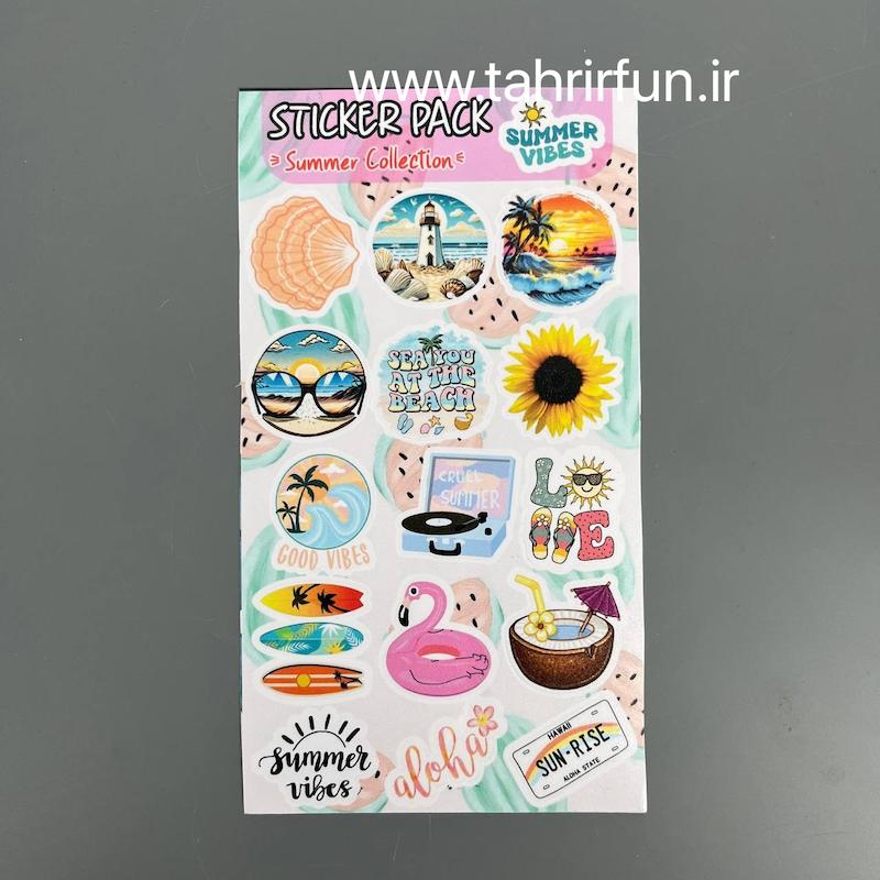 پک استیکر تابستان  ، استیکر پکی تابستان  لپ تاپ و موبایل و ماشین ضد آب و ضد خش(Summer collection)