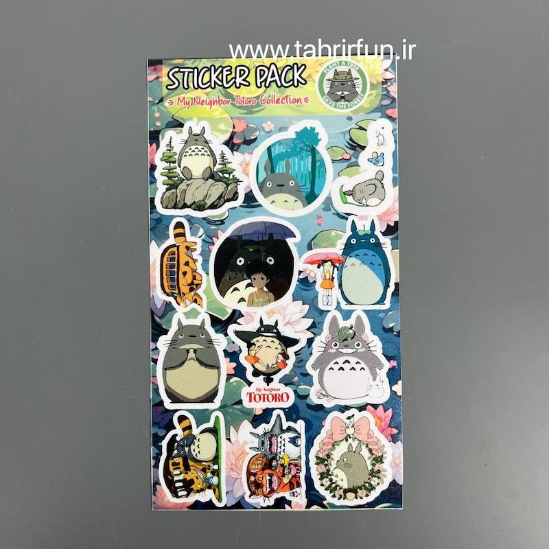 پک استیکر انیمه توتورو ، استیکر انیمه توتورو  پکی ‌و ضدآب مناسب برای لپتاب و موبایل(totoro collection)