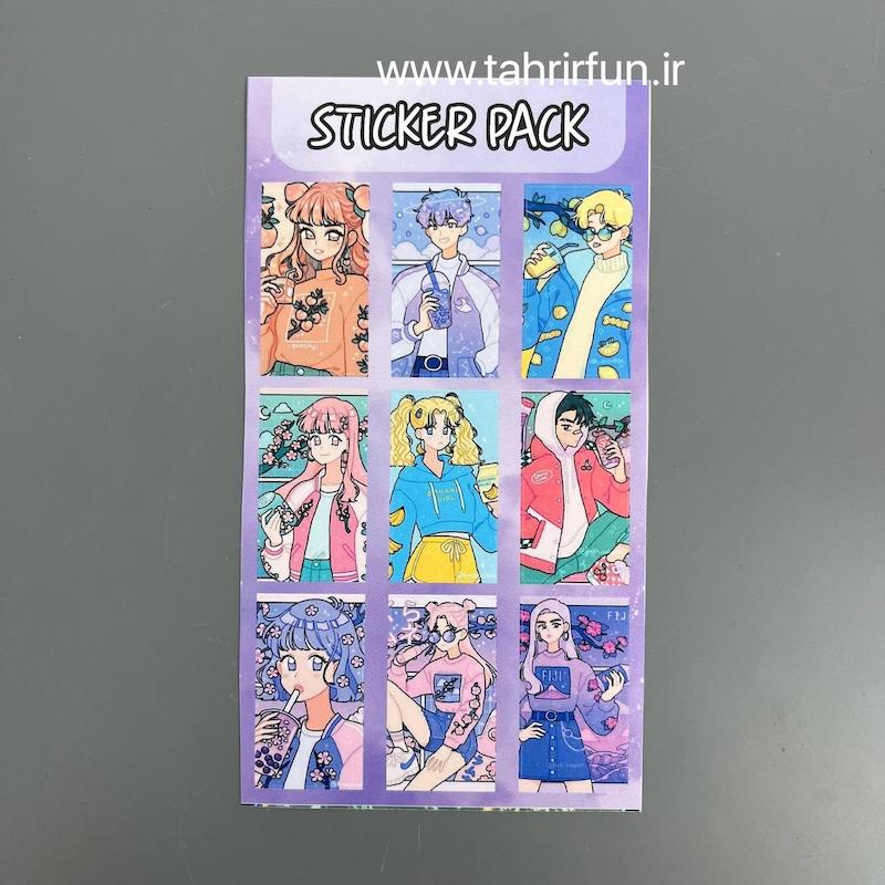 پک استیکر انیمه ، استیکر انیمه  پکی ‌و ضدآب مناسب برای لپتاب و موبایل(Anime collection)