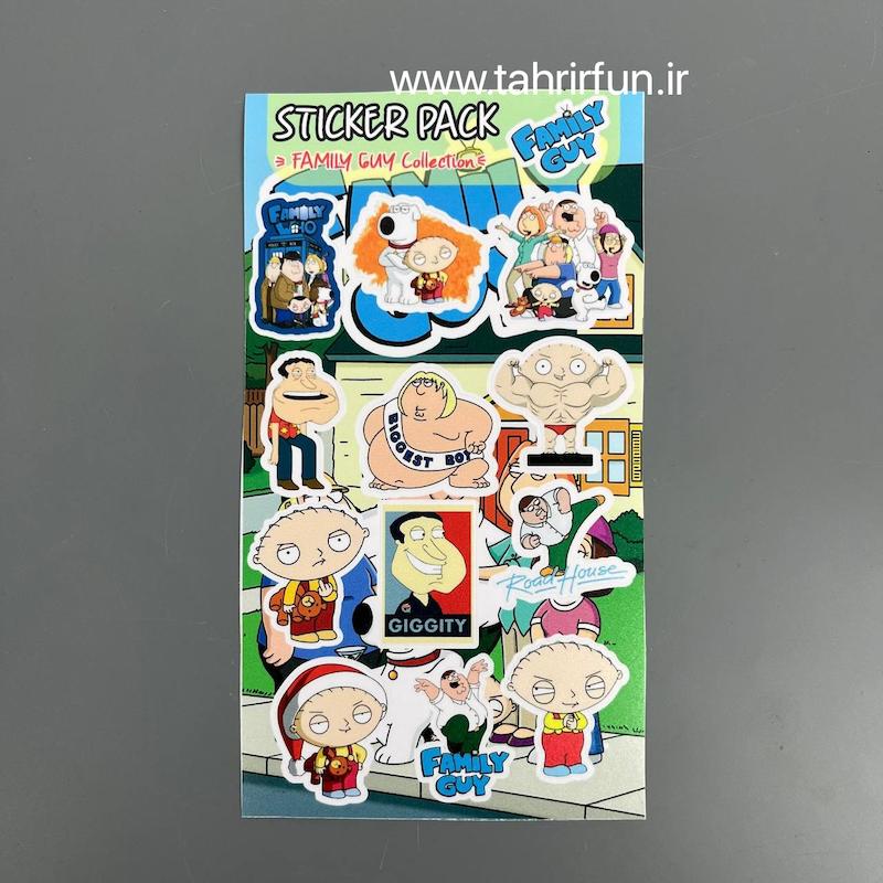  پک استیکر فامیلی گای  ، استیکر پکی فامیلی گای  لپ تاپ و موبایل و ماشین ضد آب و ضد خش ( Family guy Collection)