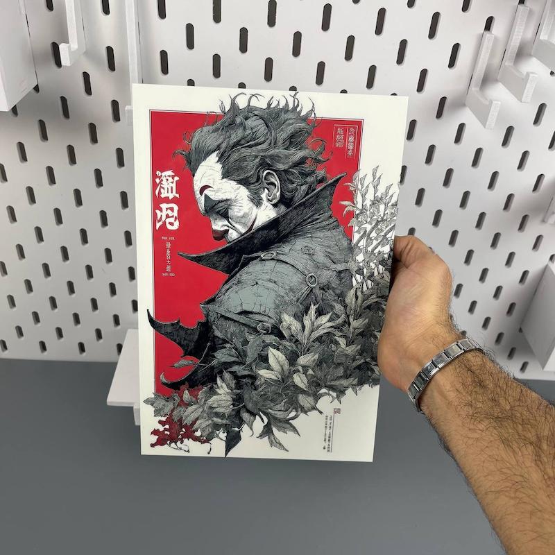 تابلو جوکر تابلو دیوار فیلم جوکر‌  ( اندازه  20 در 30 سایز A4)