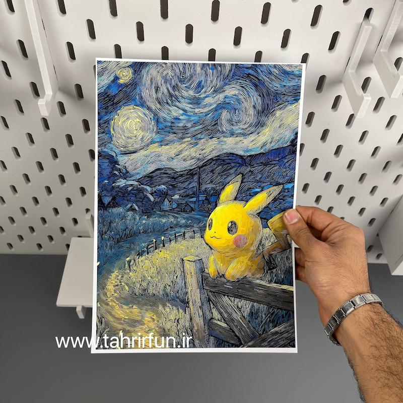 پوستر  پوکمون ، پوستر دیجی مون ها دیواری سایزA4،(جنس مقوا گلاسه ضخیم ) 