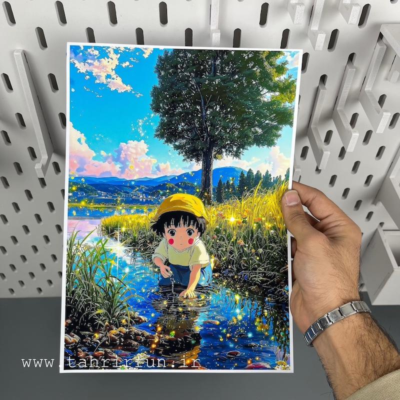 پوستر انیمه مدفن کرم های شب تاب ( ابعاد 21 در 30 سایزA4)