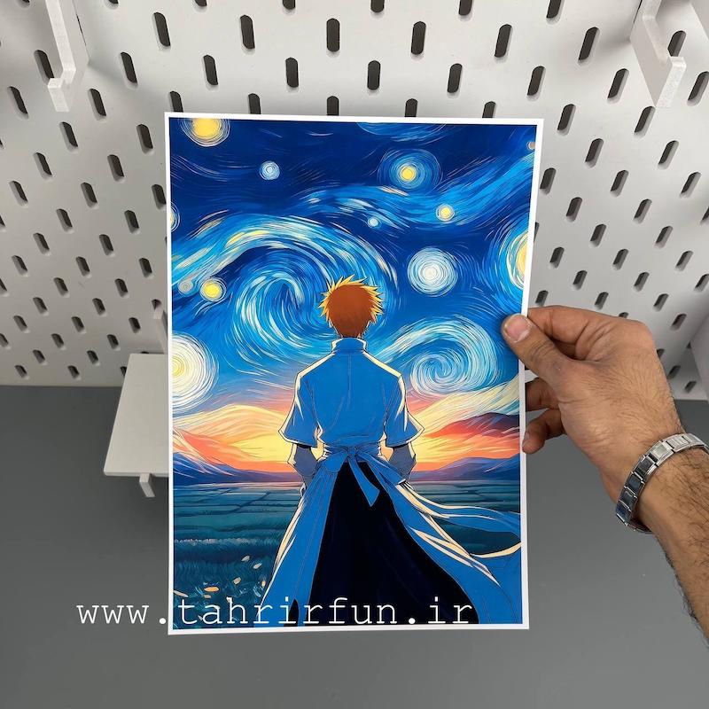 پوستر ایچیگو و شب های پر ستاره ونگوگ انیمه بلیچ ، پوستر انیمه بلیچ(ابعاد۲۱در۳۰) 