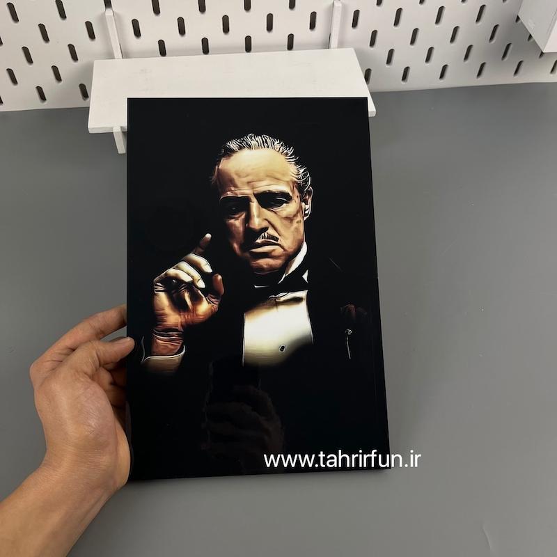 تابلو پدرخوانده شخصیت مافیایی پدرخوانده(The Godfather)  ( اندازه  20 در 30 سایز A4)