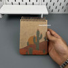 دفترچه کاکتوس و طرح بیابانی کاغذ کرافت جلد سخت