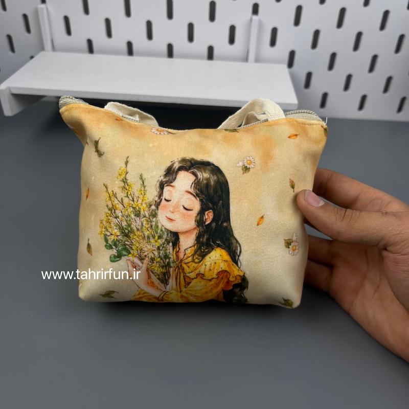 کیف مخمل دختر طبیعت و گل کیف کوچیک (aepool)