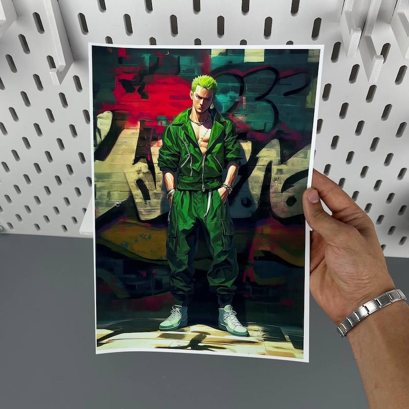 پوستر انیمه وان پیس A4  انیمه وان پیس رورونوا‌ زورو (One piece) (Roronoa Zoro)