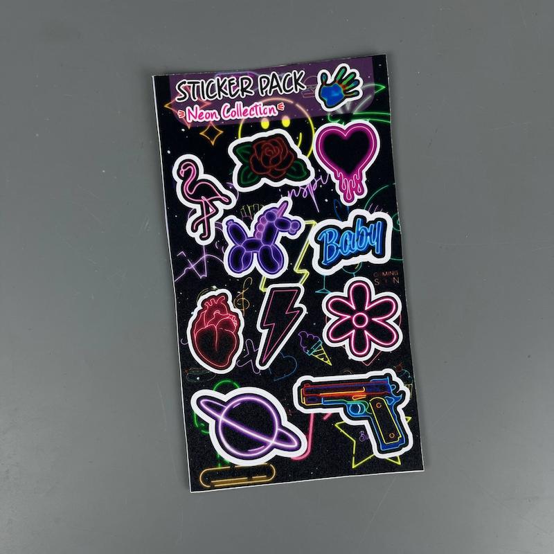پک استیکر Neon collection، استیکر Neon collection لپ تاپ و موبایل و ماشین ضد آب و ضد خش Neon collection