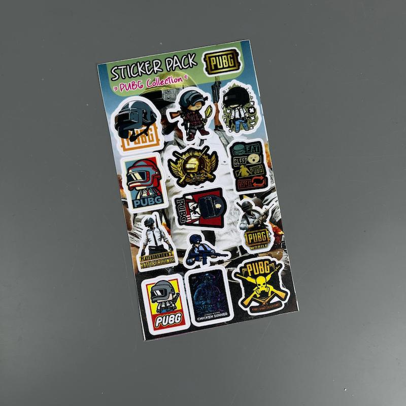 پک استیکر پاب جی  , استیکر پاب جی لپ تاپ و موبایل و ماشین ضد آب و ضد خش (PubG collection)