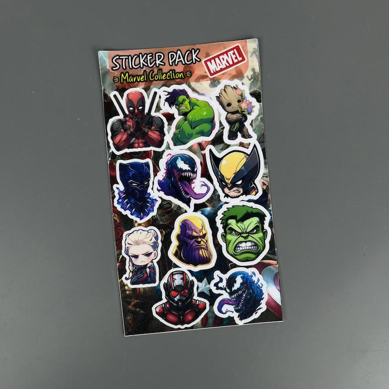 پک استیکر مارول, استیکر مارول  لپ تاپ و موبایل و ماشین ضد آب و ضد خش Marvel collection)