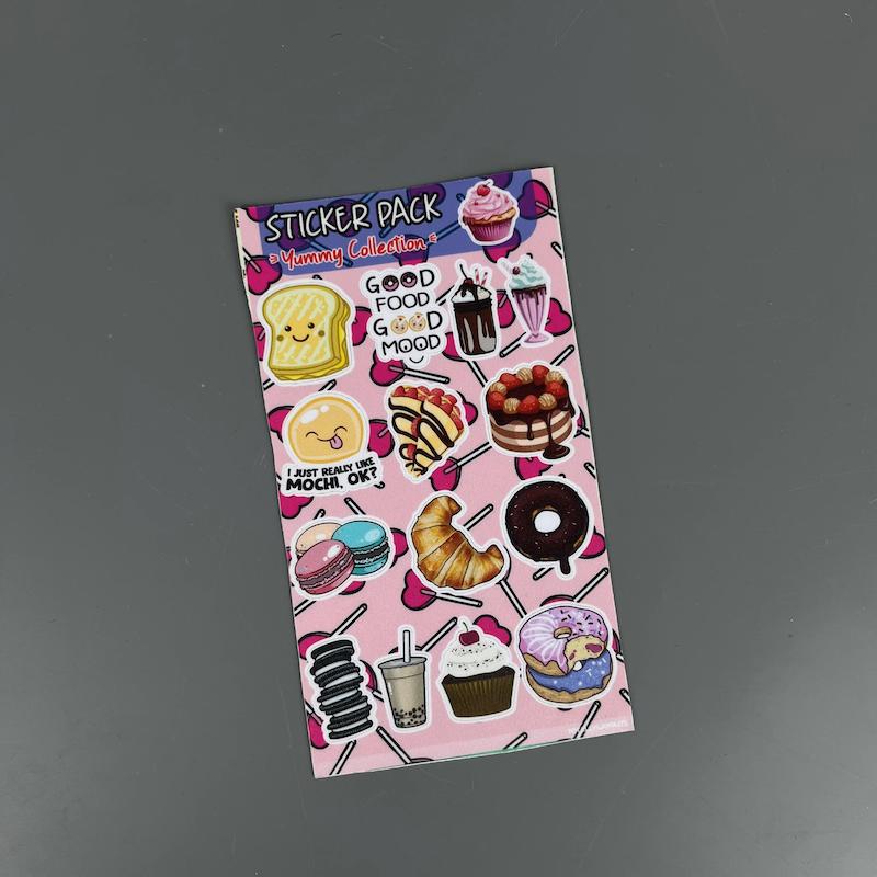 پک استیکر  یامی , استیکر یامی لپ تاپ و موبایل و ماشین ضد آب و ضد خش (yummy collection)