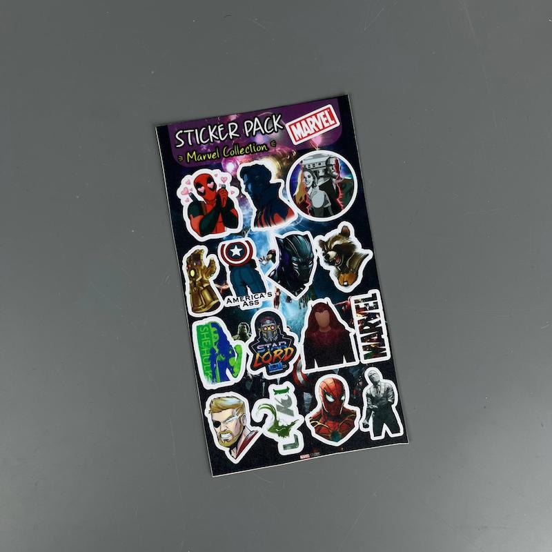 پک استیکر مارول, استیکر مارول  لپ تاپ و موبایل و ماشین ضد آب و ضد خش Marvel collection)