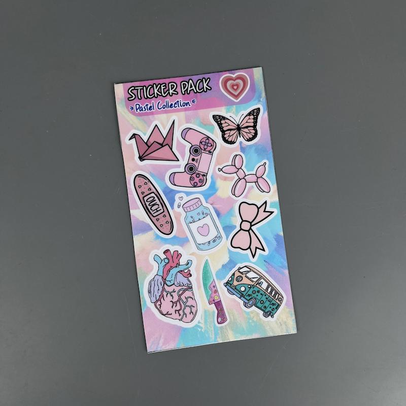 پک استیکر پاستلی, استیکرپاستلی  ضد آب و ضد خش (Pastel collection )