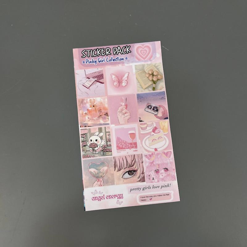 پک استیکر پینک , استیکر پینک لپ تاپ و موبایل و ماشین ضد آب و ضد خش ( pink collection)
