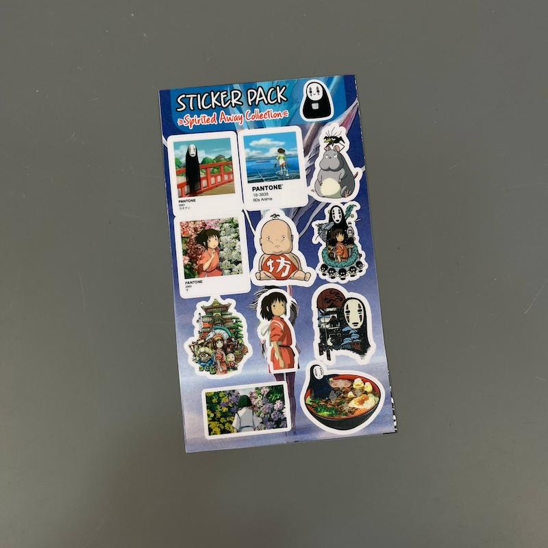 پک استیکر  شهر اشباح, استیکرپکی شهر اشباح ضد آب و ضد خش ( Spirited away collection)