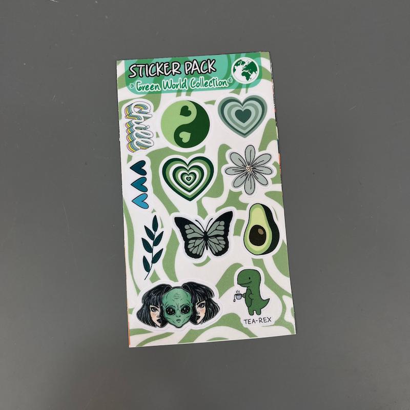 پک استیکر سبز, استیکرپکی سبز ضد آب و ضد خش ( Green collection)