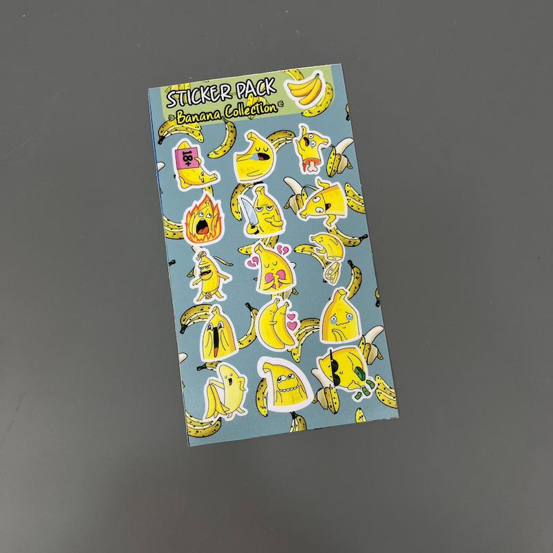 پک استیکر موز, استیکرپکی موز ضد آب و ضد خش (Banana collection )