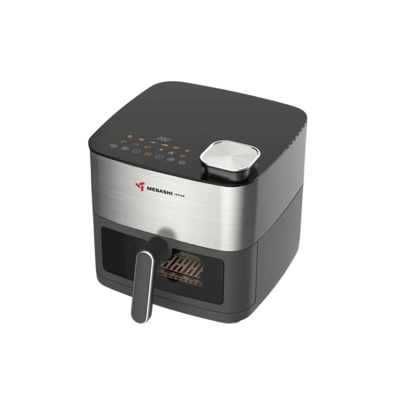 سرخ‌کن هواپز مباشی Mebashi ME-AF949 | ظرفیت ۸ لیتر، بدنه استیل، صفحه‌نمایش دیجیتال
