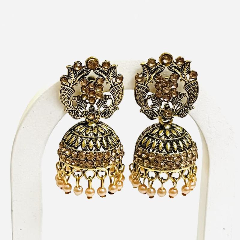 گوشواره لوستری زنانه طرح تاج گل
