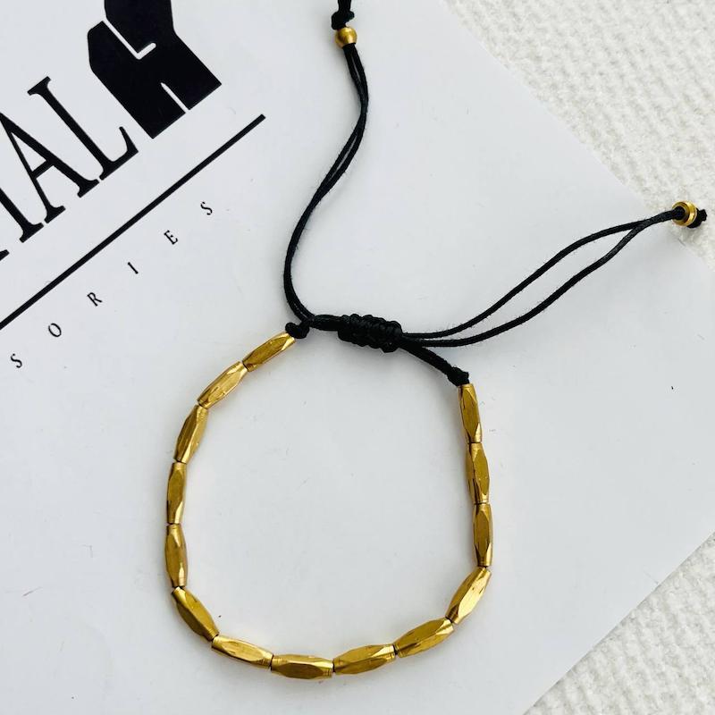 دستبند برنجی گره ای رنگ ثابت 