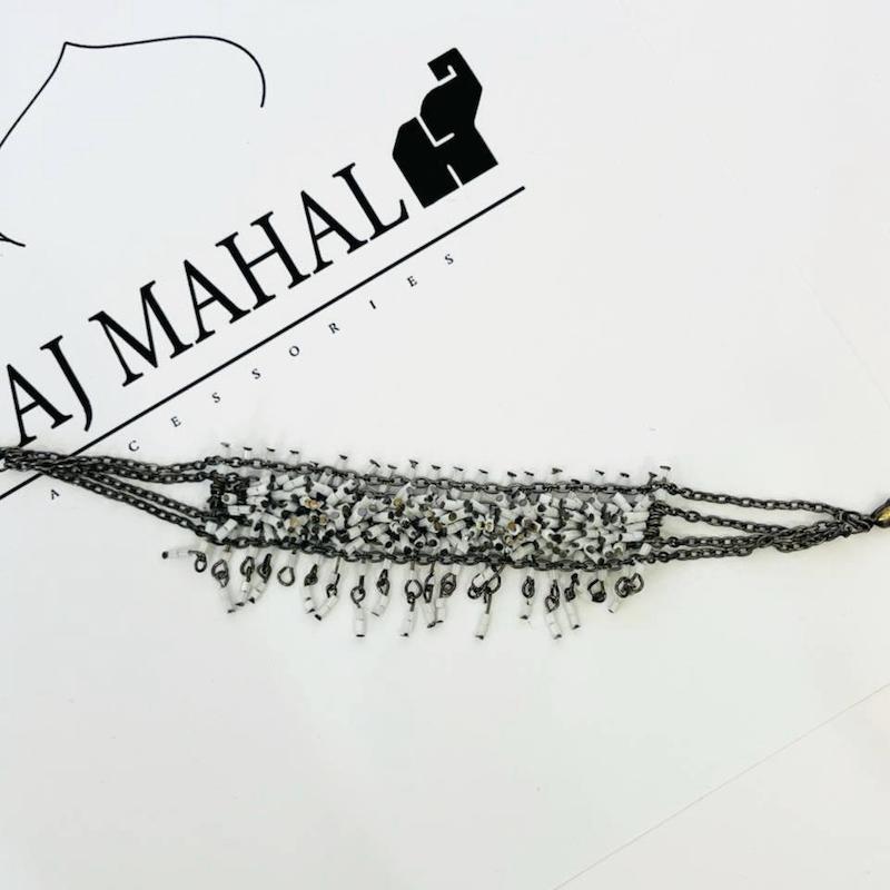 دستبند مهره‌ای زنانه | زیورآلات دست‌ساز تاج‌محل