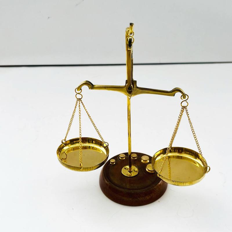 ترازوی برنجی مثقال کشی سایز متوسط