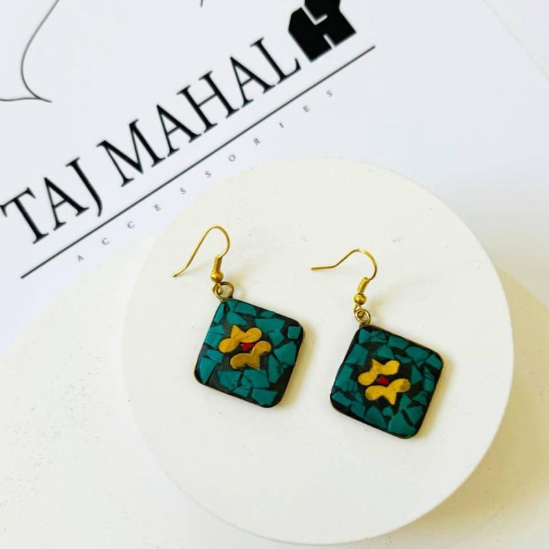 گوشواره نپالی فیروزه ای 