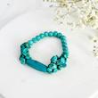 ستبند کشی فری‌سایز،اکسسوری فیروزه‌ای زنانه