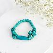 زیورآلات دخترانه فیروزه‌ای،اکسسوری فیروزه‌ای زنانه،دستبند فیروزه‌ای بوهو